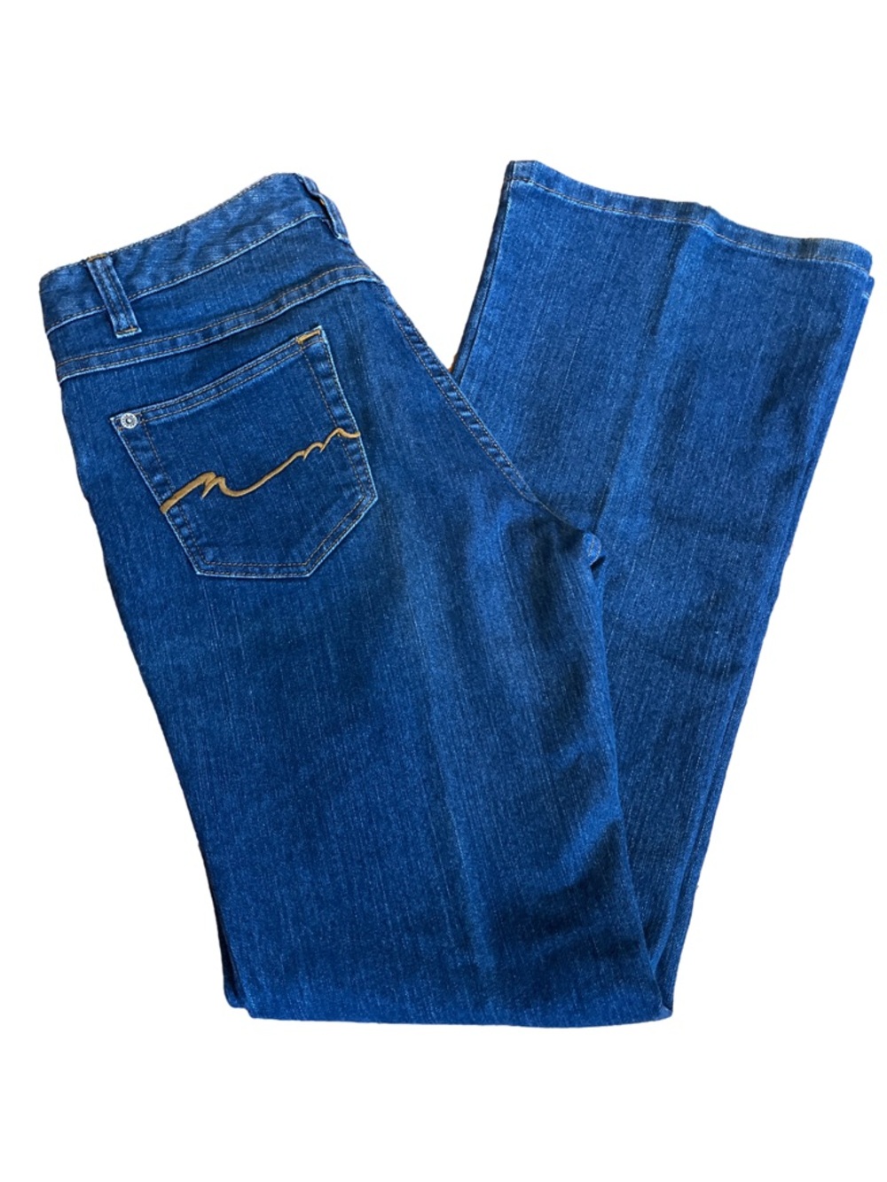 Nicole Miller Low Rise Flare Blue Denim Jeans size 10